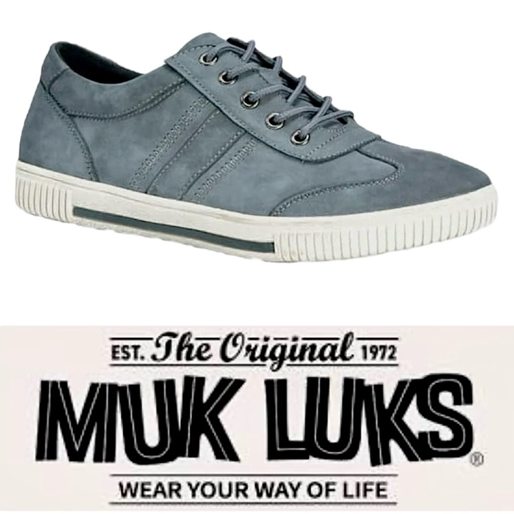 - Muk Luks Sz 11 Gray Suede Sneakers! NEW!